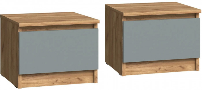 Челси Color Тумбы прикроватные (Глиняный серый/Дуб крафт)
