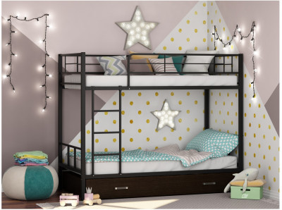 Двухъярусная кровать Севилья 2Я (Слоновая кость, Венге)