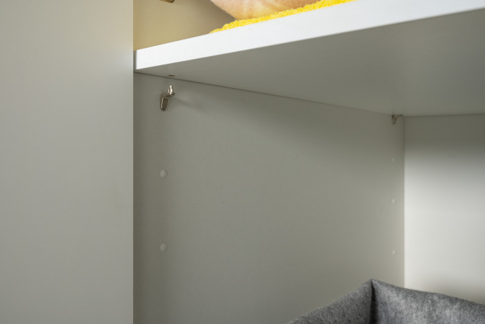 Остин 11.53 Кровать + ортопед + 13.336.02 Шкаф для одежды, белый шагрень/дуб крафт золотой