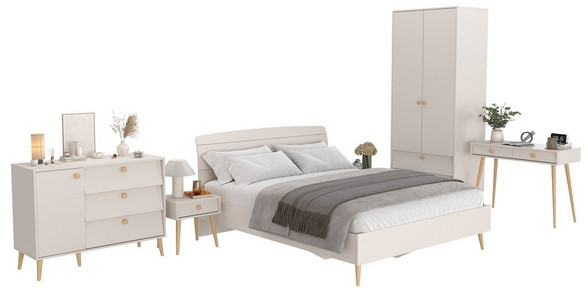 Афина Спальня 01-1600, цвет кашемир серый, сп.м. 1600х2000 мм., б/м, основание есть - фанера