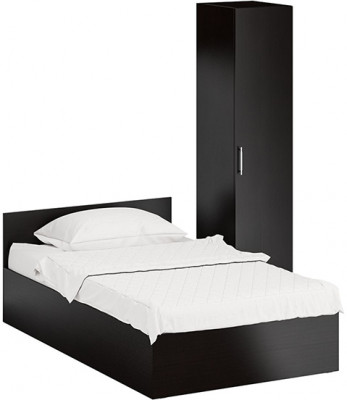 Кровать 1200 + Пенал Стандарт, венге