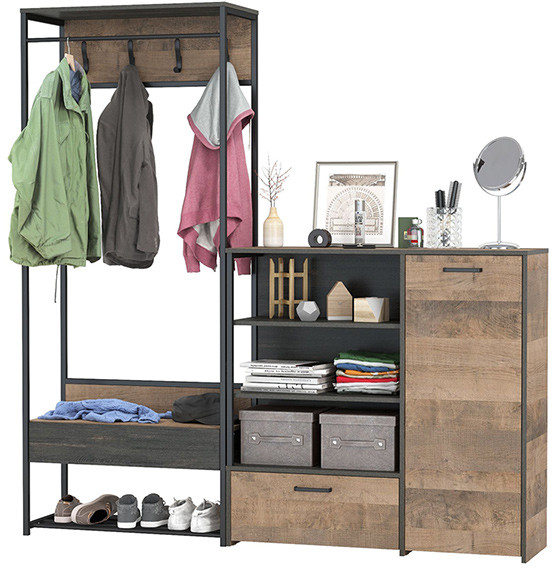 Трувор 15.120 Прихожая + 13.307.01 Комод, дуб гранж песочный/интра