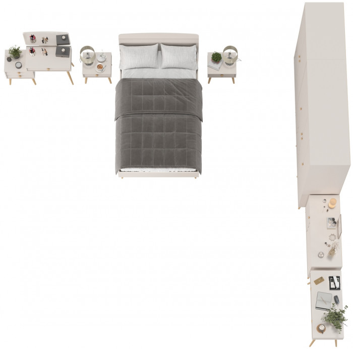 Афина Спальня 41-1200, кашемир серый