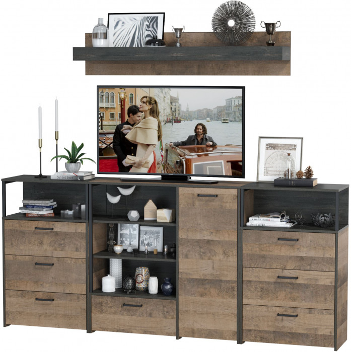 Трувор Гостиная 008, дуб гранж песочный/интра