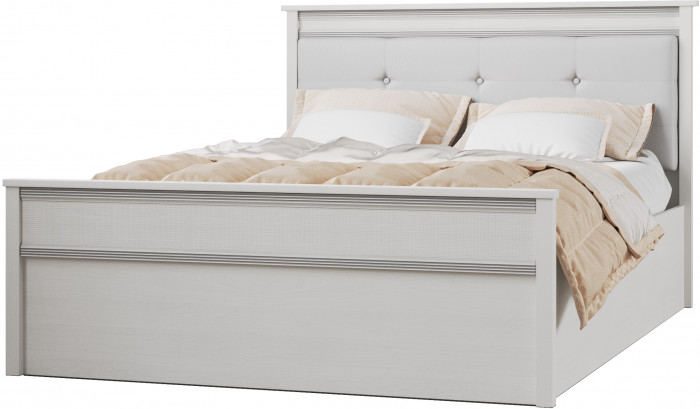 Ливорно Кровать ЛКР-1 (1,4) с ортопедом, Ясень анкор светлый