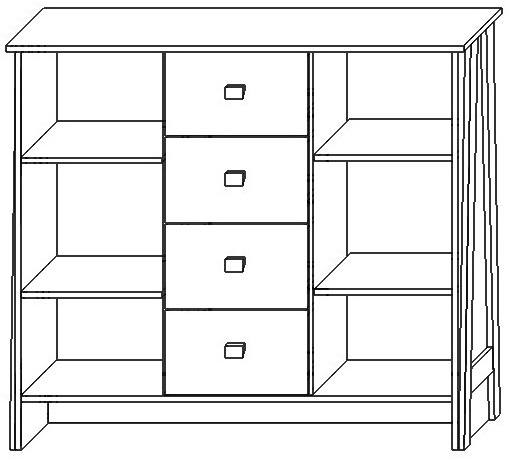 Модульная гостиная "Скандинавия", набор 2 - Бетон пайн светлый/Дуб наварра
