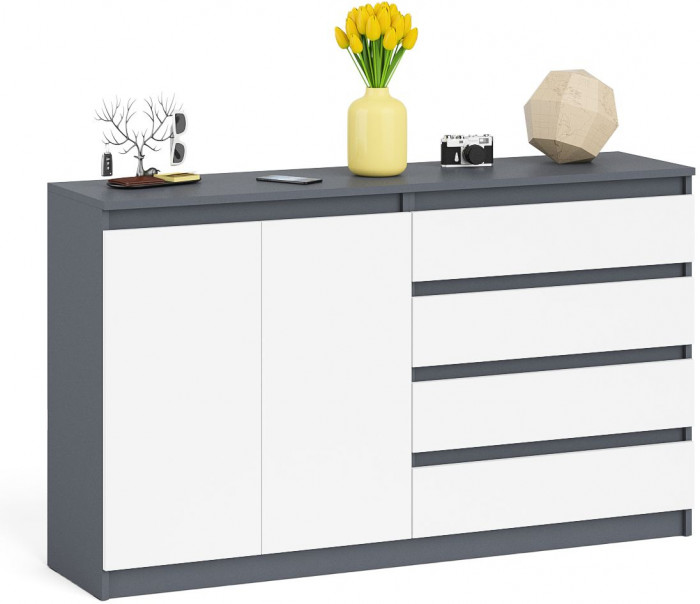 Мори Комод МК1600.1, графит/белый