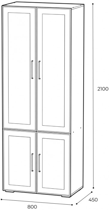 Шкаф распашной Антеро ШК-800
