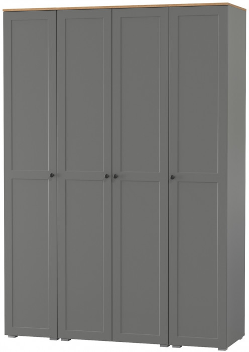 Остин Набор шкафов 02, цвет серый графит/дуб крафт золотой, ШхГхВ 160х54,3х229,6 см., универсальная сборка