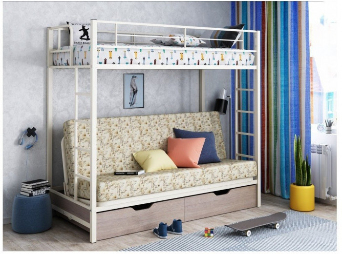 Двухъярусная кровать Мадлен ЯЯ (Белый)