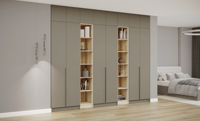 Шкаф Мадрид, композиция 25, Дуб делано/Мокко