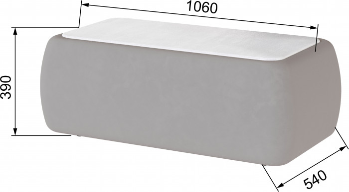 Стол журнальный Дизи светло-серый/мдф холст белый