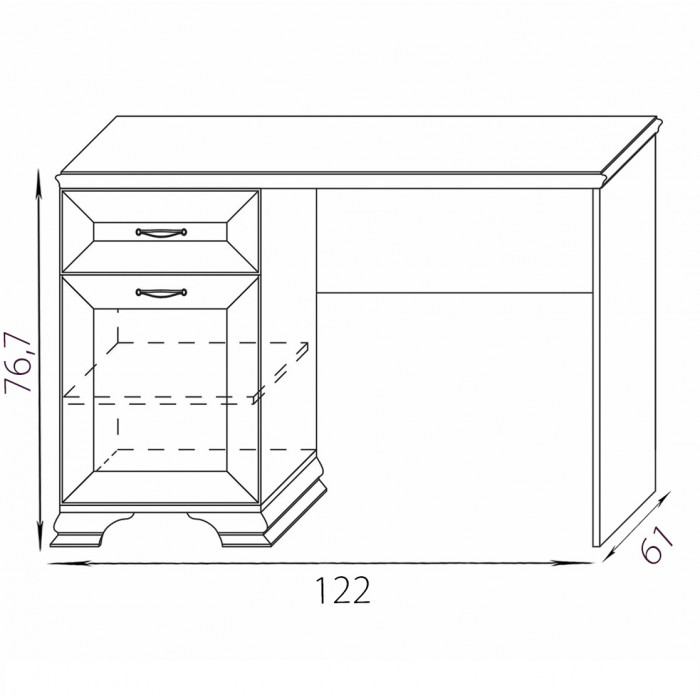 Стол письменный 1200 Сиена