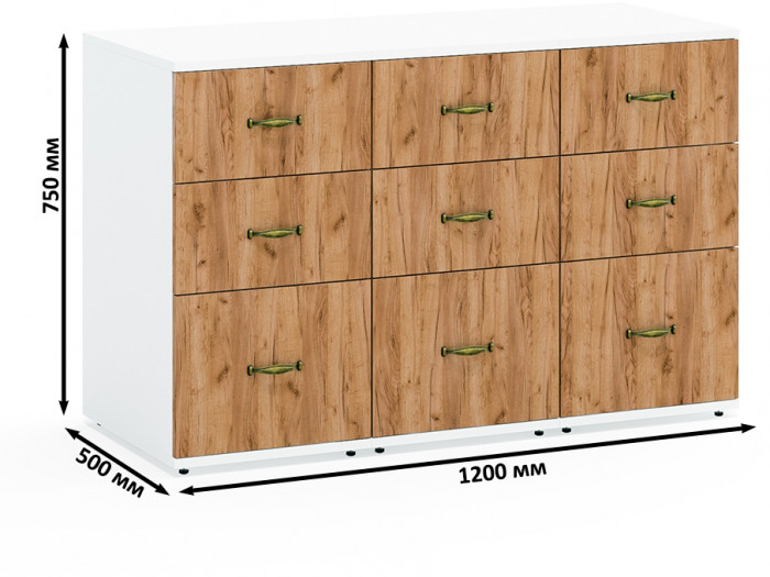 Лидер-8 Тумба МД 3.16 3 шт., белый шагрень/крафт золото