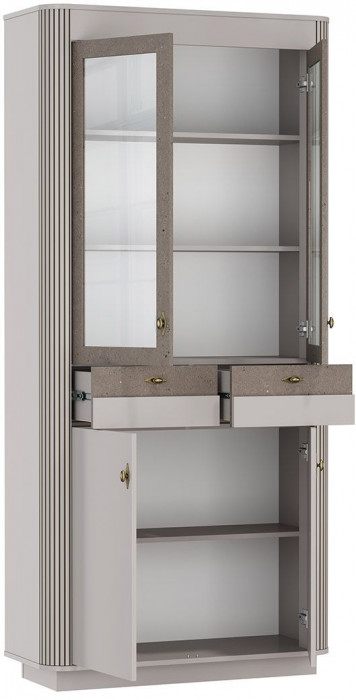 Шкаф-витрина Фантазия 34.05 Кашемир / Кашемир патина