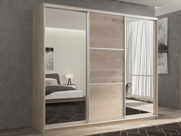 Шкаф-купе Кааппи 3 Кастелло Серый 180х45х230 см