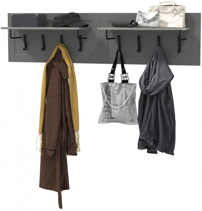 Остин 15.12 Вешалка + 15.12 Вешалка, серый графит