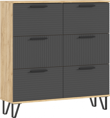 Обувница Флэш, Крафт/Браш Графит