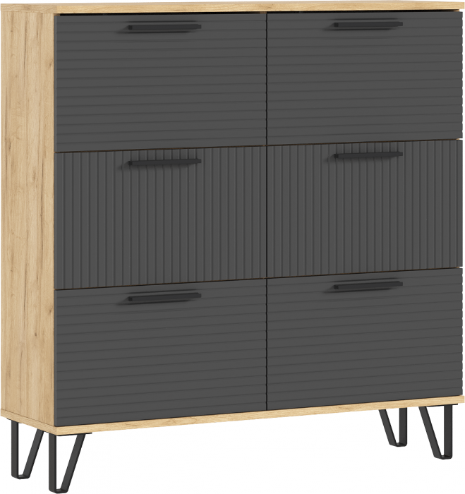 Обувница Флэш, Крафт/Браш Графит