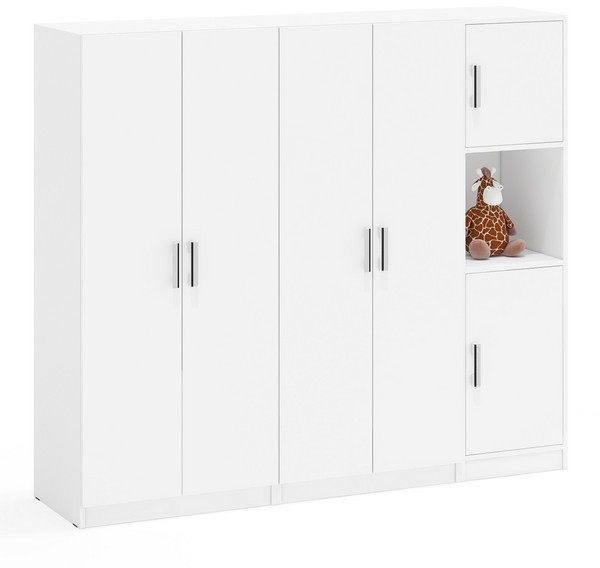 Шкаф С-МД-СК9Ш+Пенал С-МД-СК9П+Шкаф С-МД-СК9Ш, белый шагрень