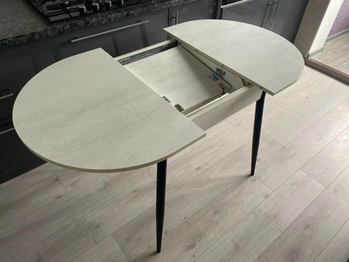 Обеденная группа Стиль-1 / Стул Х 4 шт. / Бетон белый/черный / бид 43