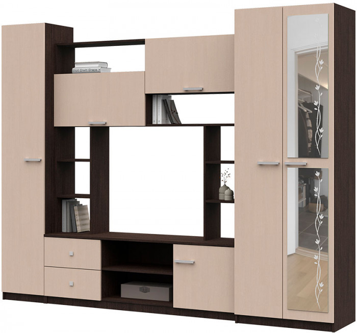 Гостиная Марта-М (Андрей 1) ЛДСП венге/дуб белфорт