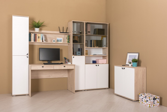 КР100 Бостон 09.132 Полка, цвет дуб эндгрейн элегантный, ШхГхВ 115,2х25,6х39 см.