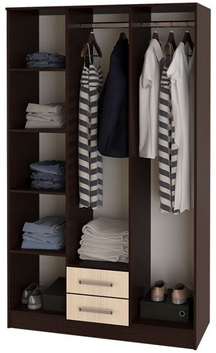 Модульная спальня Фиеста ЛДСП композиция 2 (Венге / дуб беленый)