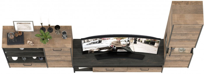 Трувор Гостиная 022, дуб гранж песочный/интра