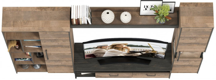 Трувор Гостиная 019, дуб гранж песочный/интра