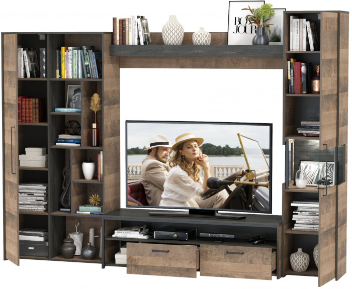 Трувор Гостиная 019, дуб гранж песочный/интра