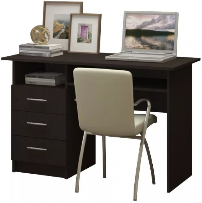 Стол письменный ПС-02 (с ящиками) (Белый)