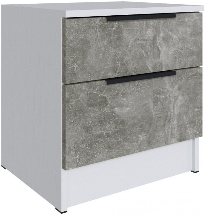 Тумба прикроватная Мадрид (0,45), Белый/Ателье светлое