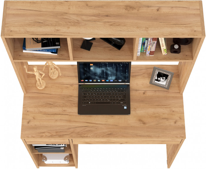 Стол компьютерный Комфорт 12.77F, цвет дуб крафт золотой, ШхГхВ 100х49,8х147 см., универсальная сборка