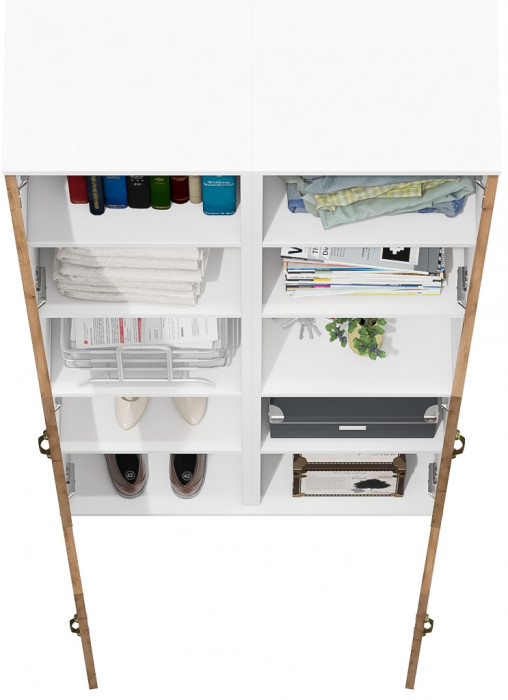 Лидер-8 Пенал 2 шт., белый шагрень/крафт золото