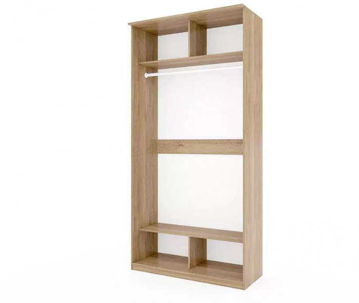 Шкаф купе Модерн 1190х600 2-х дверный зеркальный с пескоструем №3 ясень