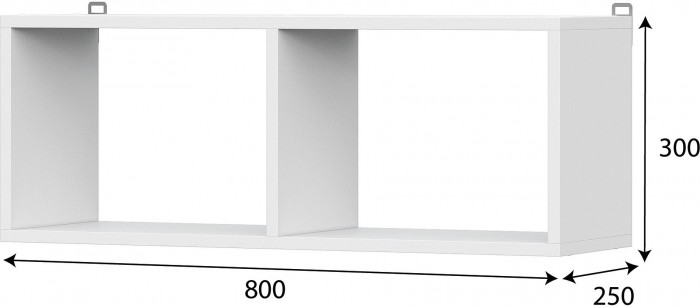 Модульная система "Токио" Книжная полка Белый текстурный