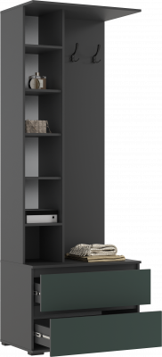 Норд Прихожая, композиция №2, Графит/Изумрудный