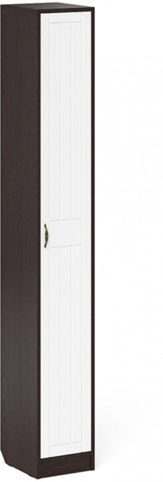 Прихожая П-6 Компоновка № 22, венге/фасады МДФ белое дерево фрезеровка прованс