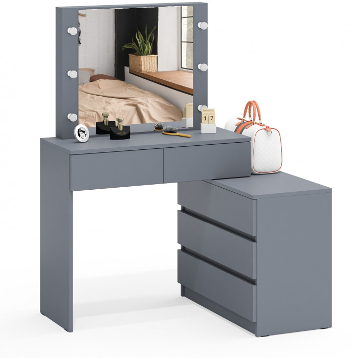 Стол косметический с подсветкой 110, графит