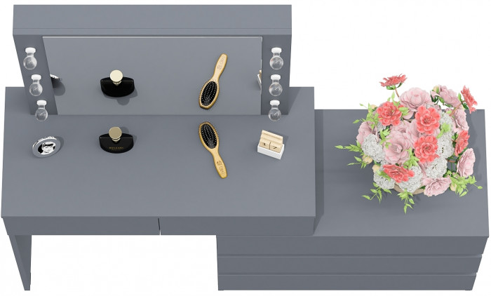 Стол косметический с подсветкой 110, графит