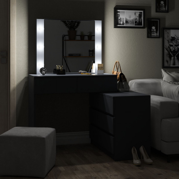 Стол косметический с подсветкой 110, графит