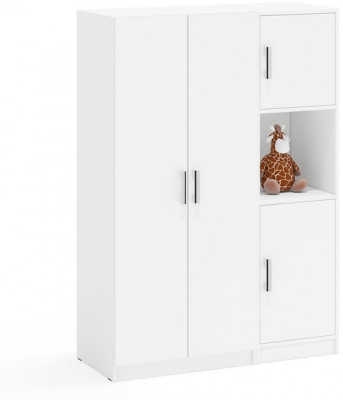 Шкаф С-МД-СК9Ш+Пенал С-МД-СК9П, белый шагрень