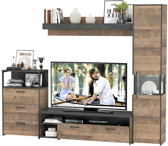 Трувор Гостиная 023, дуб гранж песочный/интра