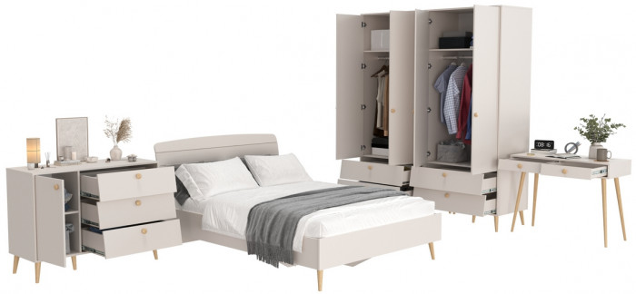 Афина Спальня 19-1400, кашемир серый