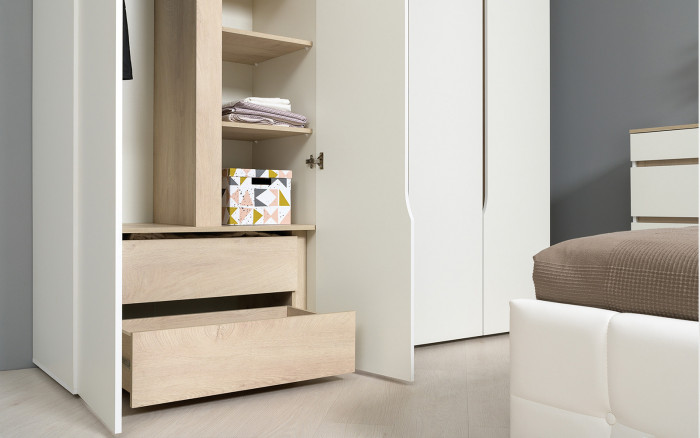 Муссон Спальня № 16, белый/дуб эндгрейн элегантный