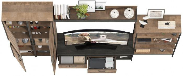 Трувор Гостиная 027, дуб гранж песочный/интра