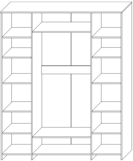 Модульная спальня "Римини" - Белый текстурный/Дуб полярный