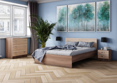 Модульная спальня Ронда, Ясень шимо/Дуб сонома