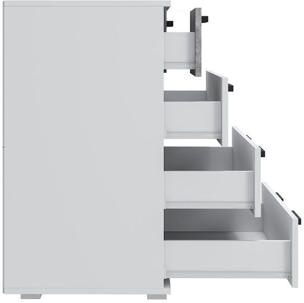Комод "Стандарт №5" NEW (800х828х460) белый/цемент светлый